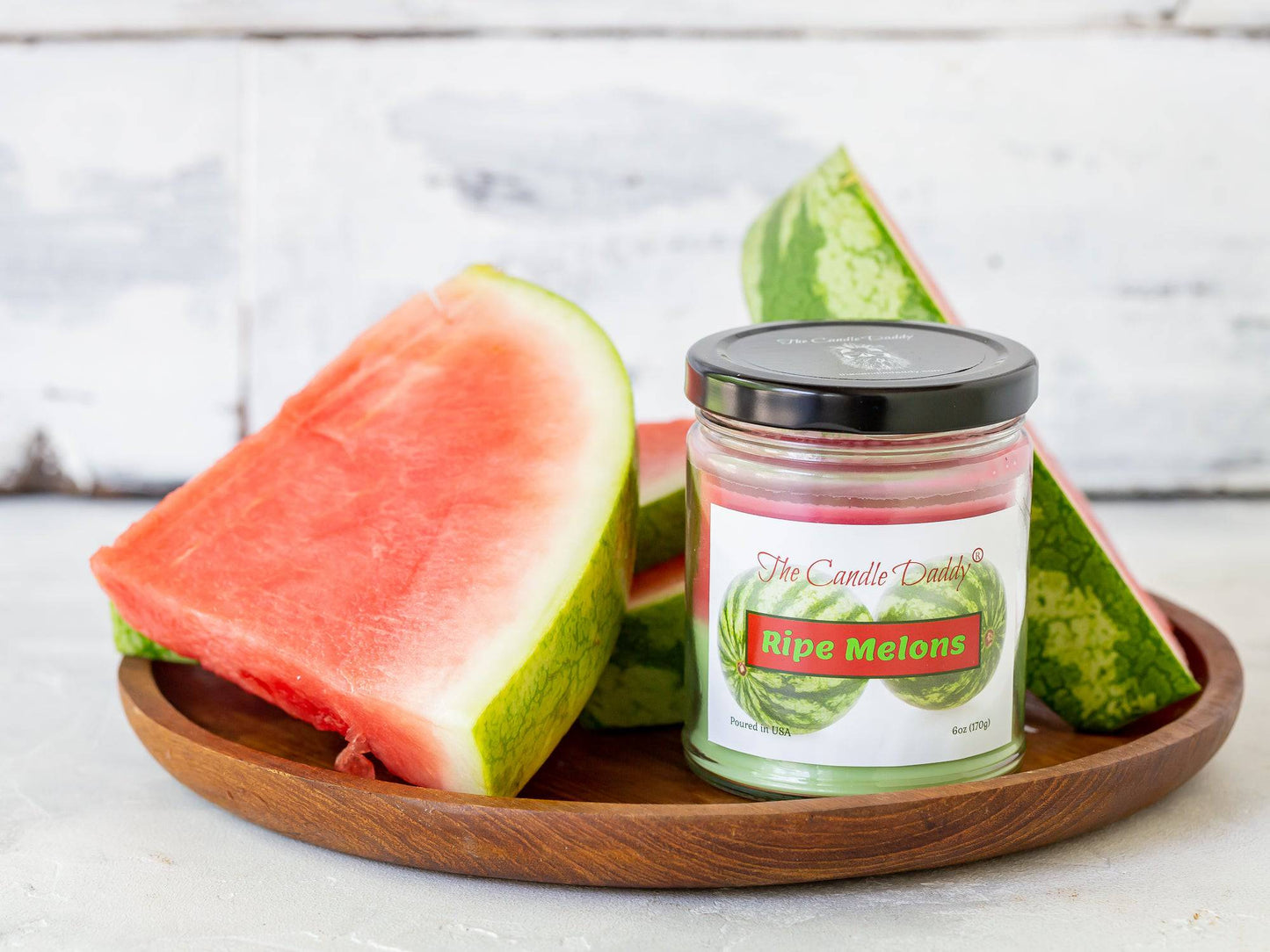 Ripe Melons - Juicy Watermelon Scented 6 Oz Jar Candle - 40 Hour Burn Time