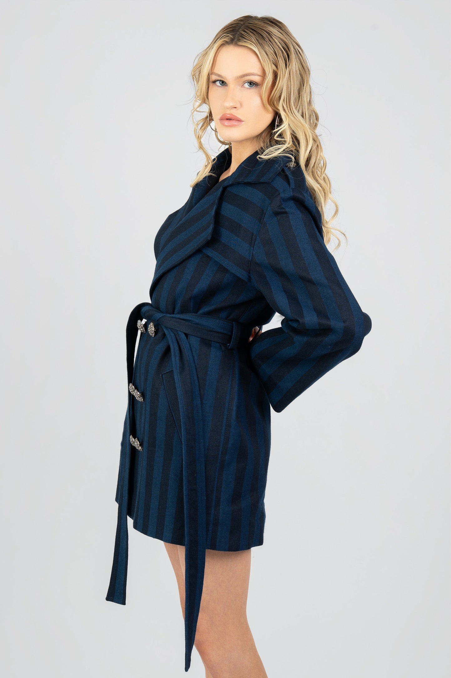 Ramona Striped Short Coat