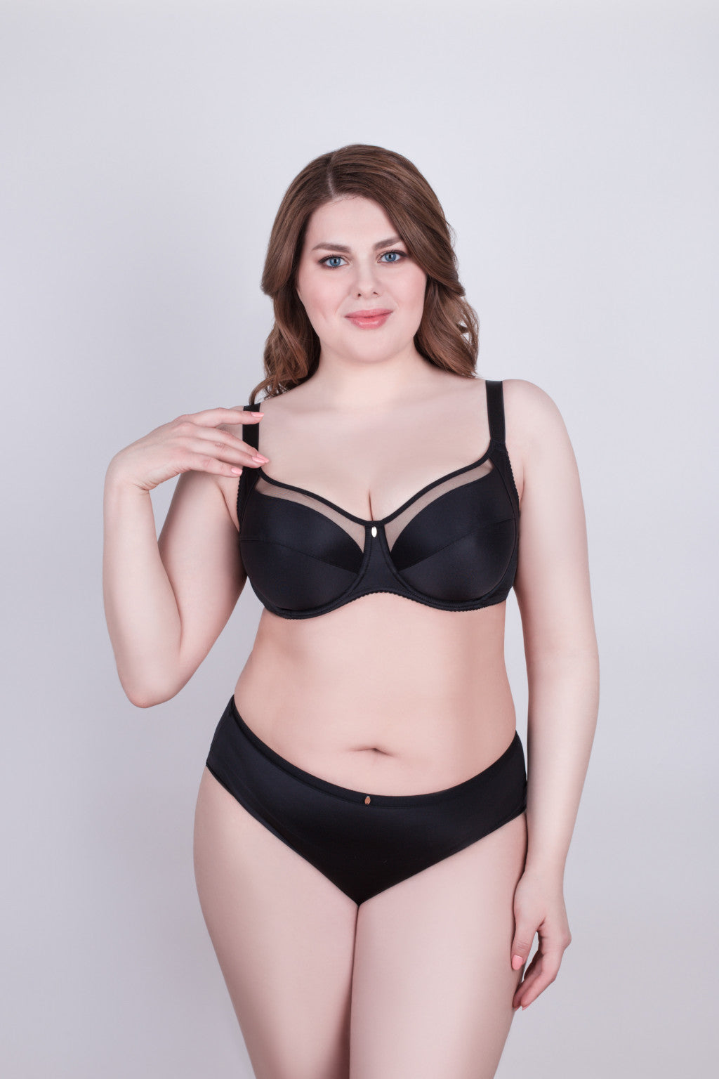 Bra Milavitsa 120150 - Underwired, Mesh Insert, Wide Straps - Concordia Style Boutique