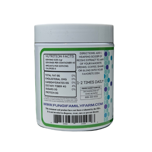 Reishi Powder Extract 100gr 30 Day Supply