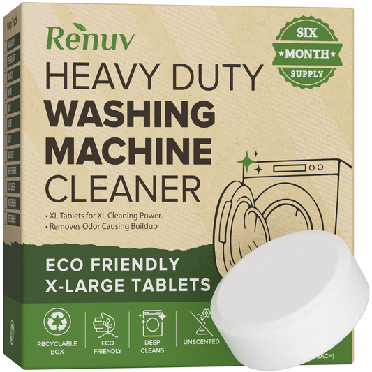 Washing Machine Cleaner Descaler Tablets - Heavy Duty Deep Cleaning for Front Load or Top Load Washer, 6 Pack - Concordia Style Boutique