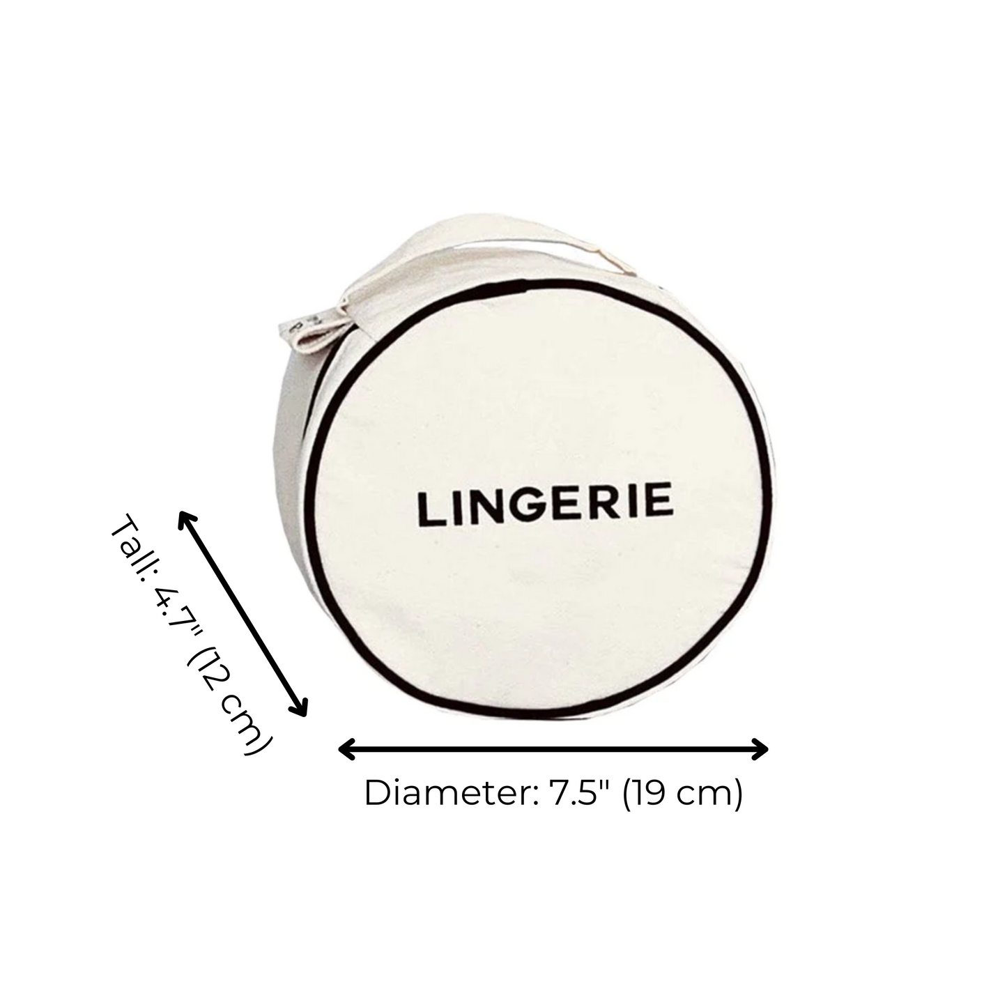 Round Lingerie Case, Cream - Concordia Style Boutique