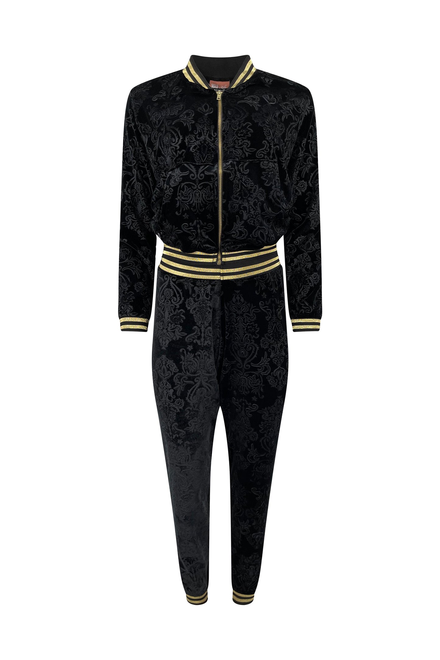 Royalty Velour Tracksuit - Black