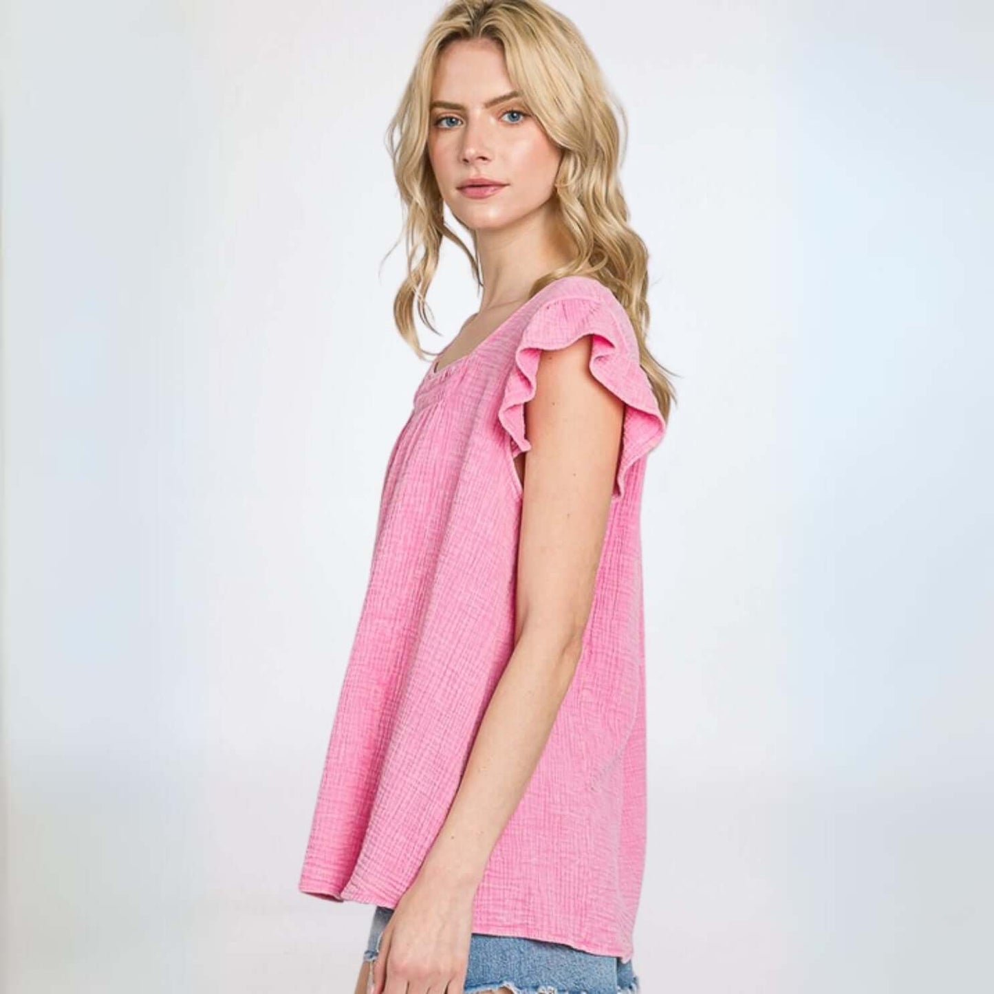 Absolute Comfort Cotton Gauze Top Made in USA - Concordia Style Boutique