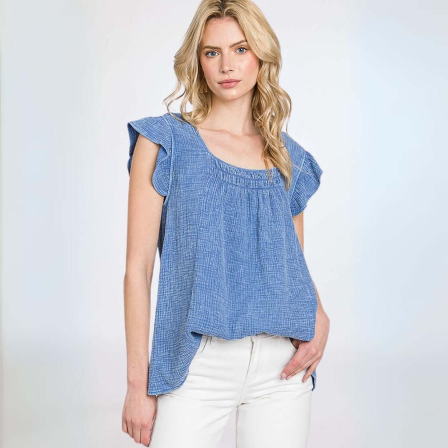 Absolute Comfort Cotton Gauze Top Made in USA - Concordia Style Boutique