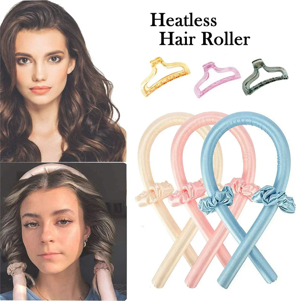 Heatless Curling Rod - Headband No Heat Silk Curls Ribbon Hair Rollers Sleeping Soft Headband Lazy Hair Curlers Hair Styling Tools - Concordia Style Boutique