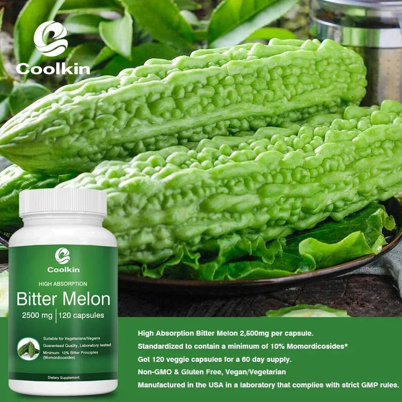 Bitter Melon Capsules - Balances Blood Sugar Levels, Promotes Digestive Health, Boosts Energy, and Strengthens Immunity
