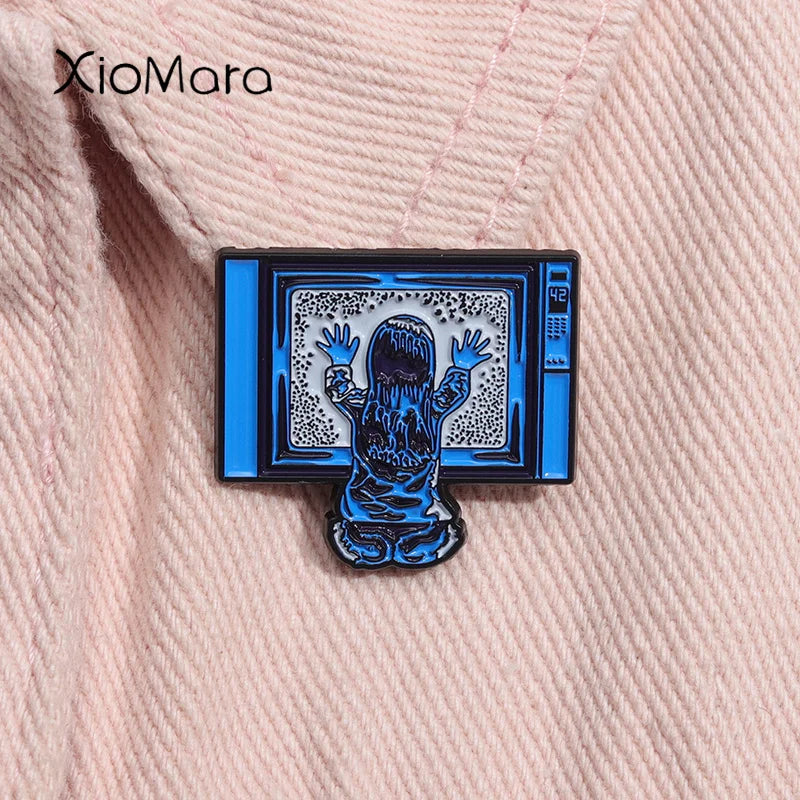 Poltergeist Horror Enamel Pin Halloween Brooch Lapel Badge Jewelry Accessories