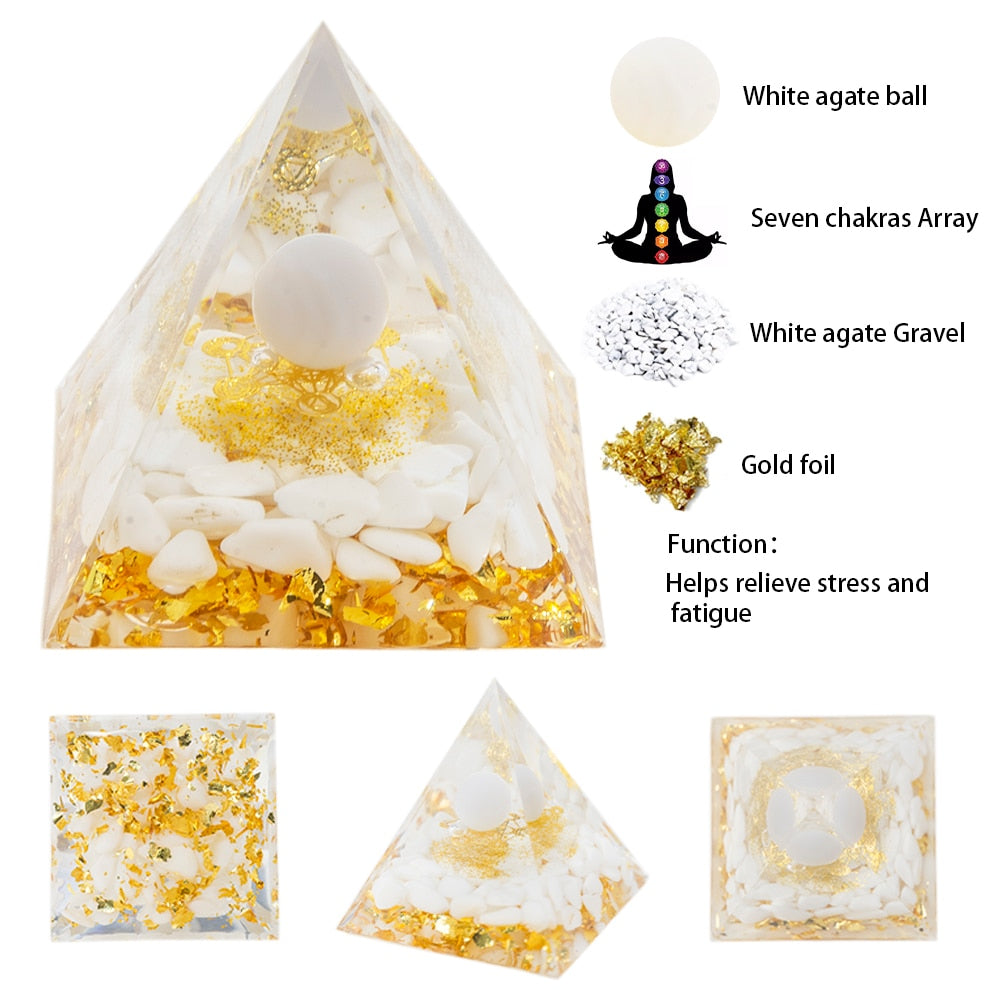 Sacred Energy Crystal Ball Pyramid