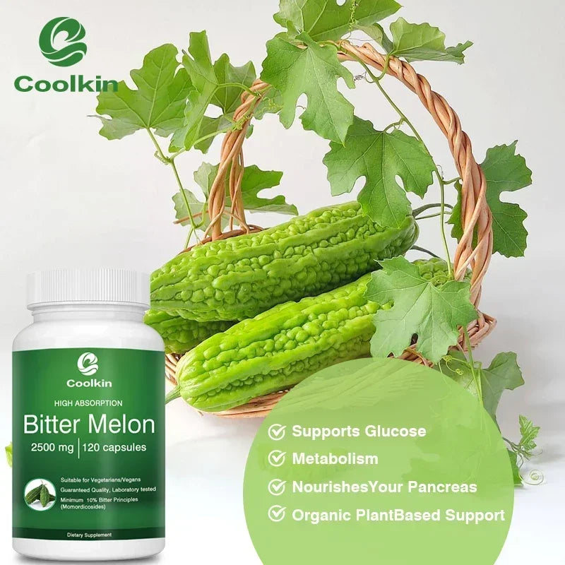 Bitter Melon Capsules - Balances Blood Sugar Levels, Promotes Digestive Health, Boosts Energy, and Strengthens Immunity