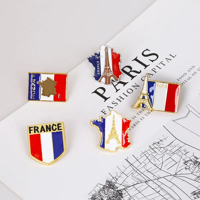 Eiffel Tower Paris Souvenir Enamel Pin Badge