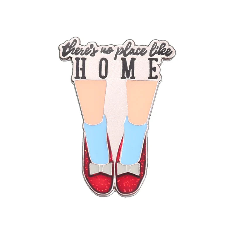 Red Glitter Shoes Enamel Pin Brooch Jewelry Gift