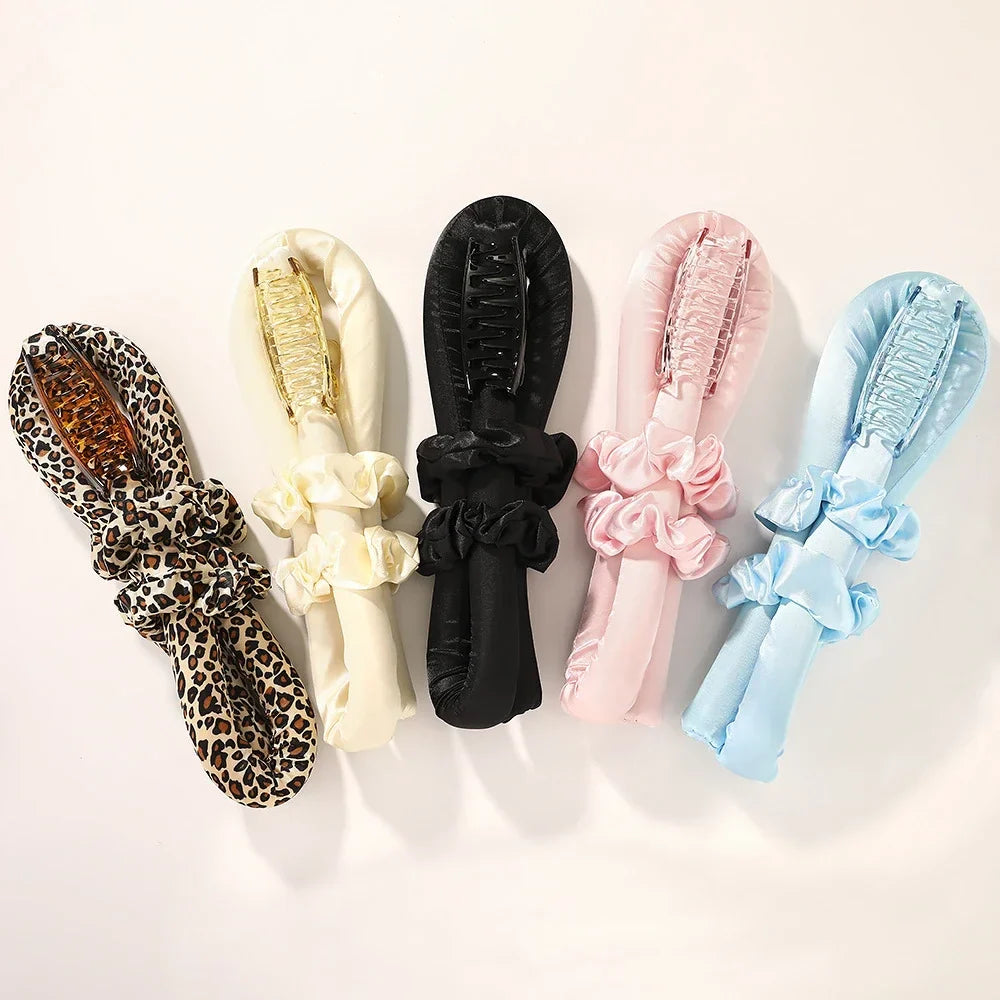Heatless Curling Rod - Headband No Heat Silk Curls Ribbon Hair Rollers Sleeping Soft Headband Lazy Hair Curlers Hair Styling Tools - Concordia Style Boutique