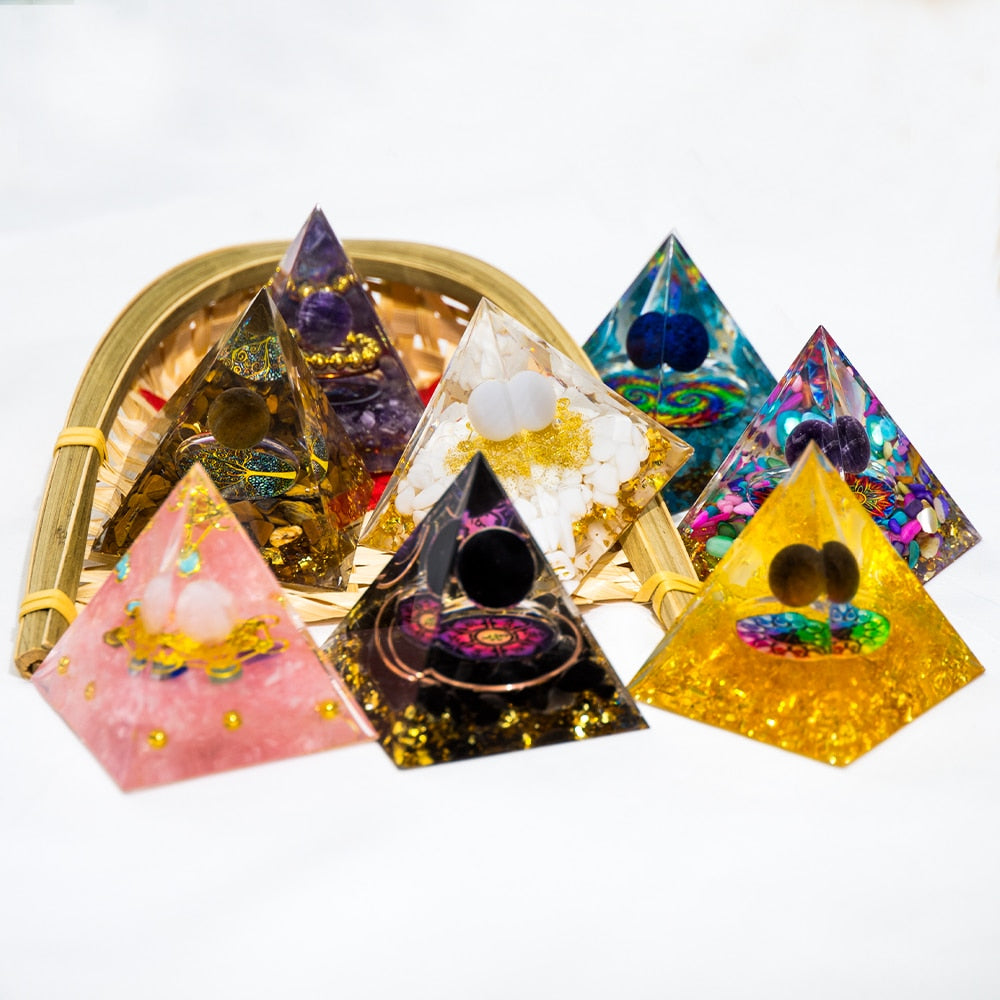 Sacred Energy Crystal Ball Pyramid