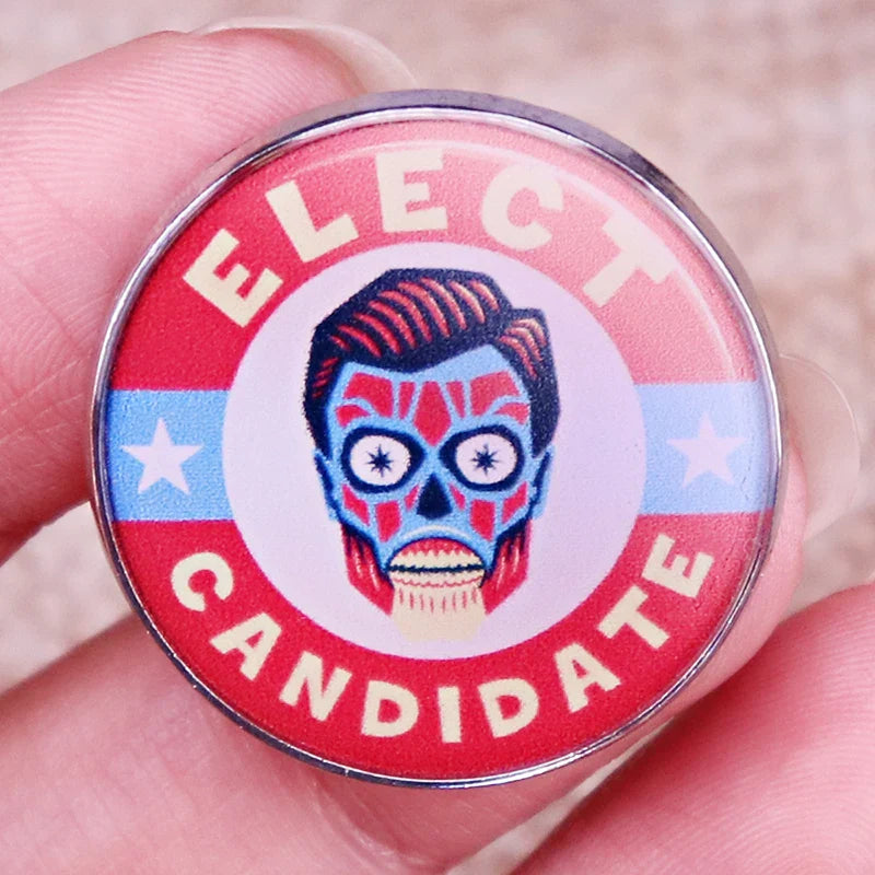 Elect Candidate They Live Obey Monster Enamel Pin Brooch Fashion Accessory
