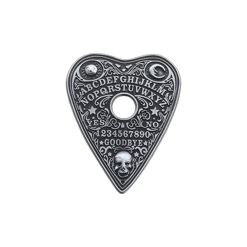 Heart Skull Ouija Board Enamel Pin Witch Lapel Badge Halloween Punk Jewelry Accessory