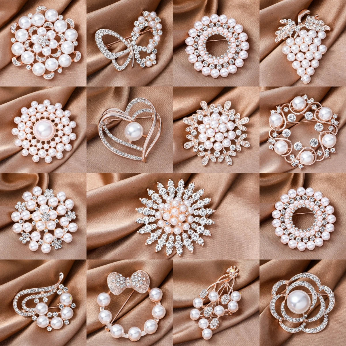Women's Geometric Pearl Brooch Accessories