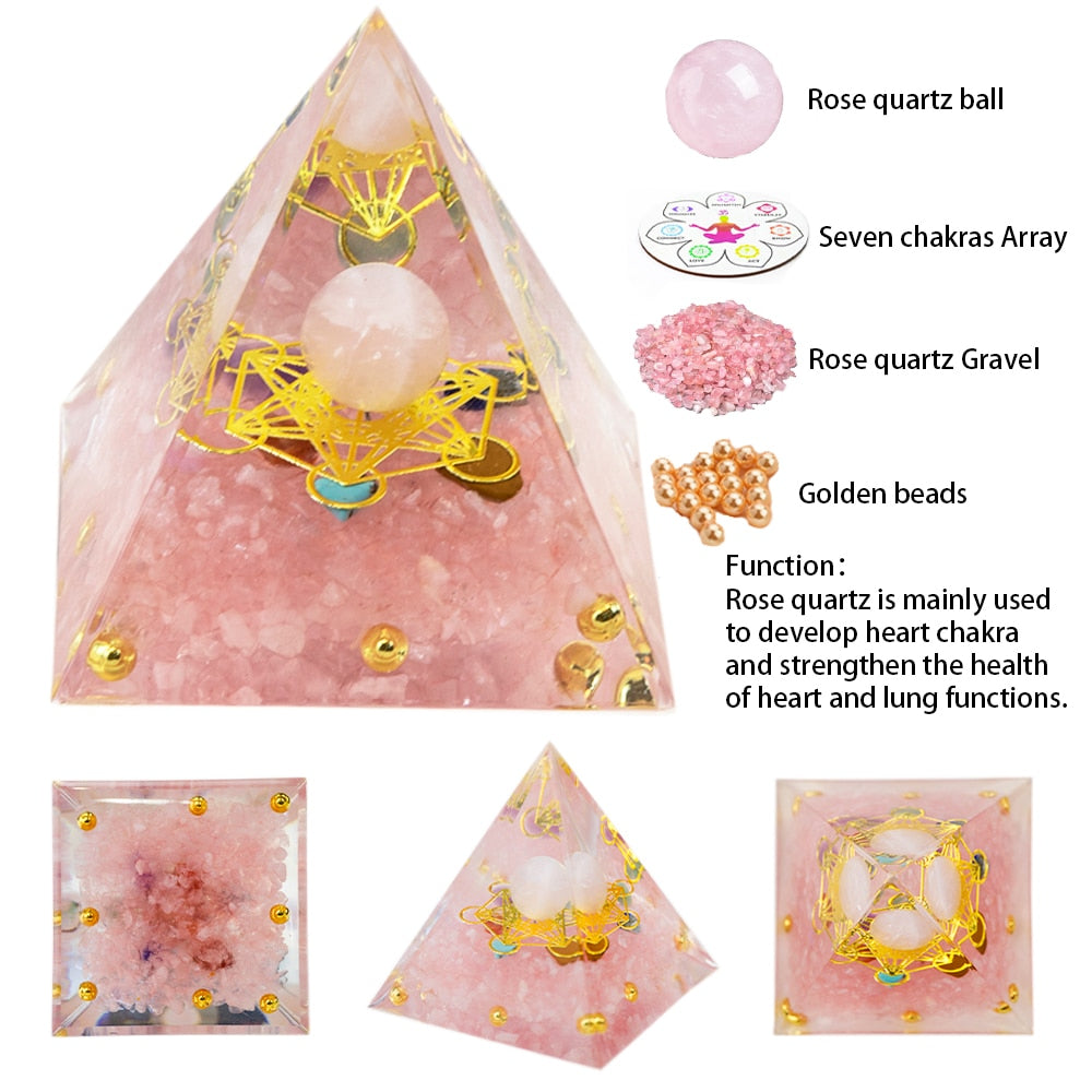 Sacred Energy Crystal Ball Pyramid