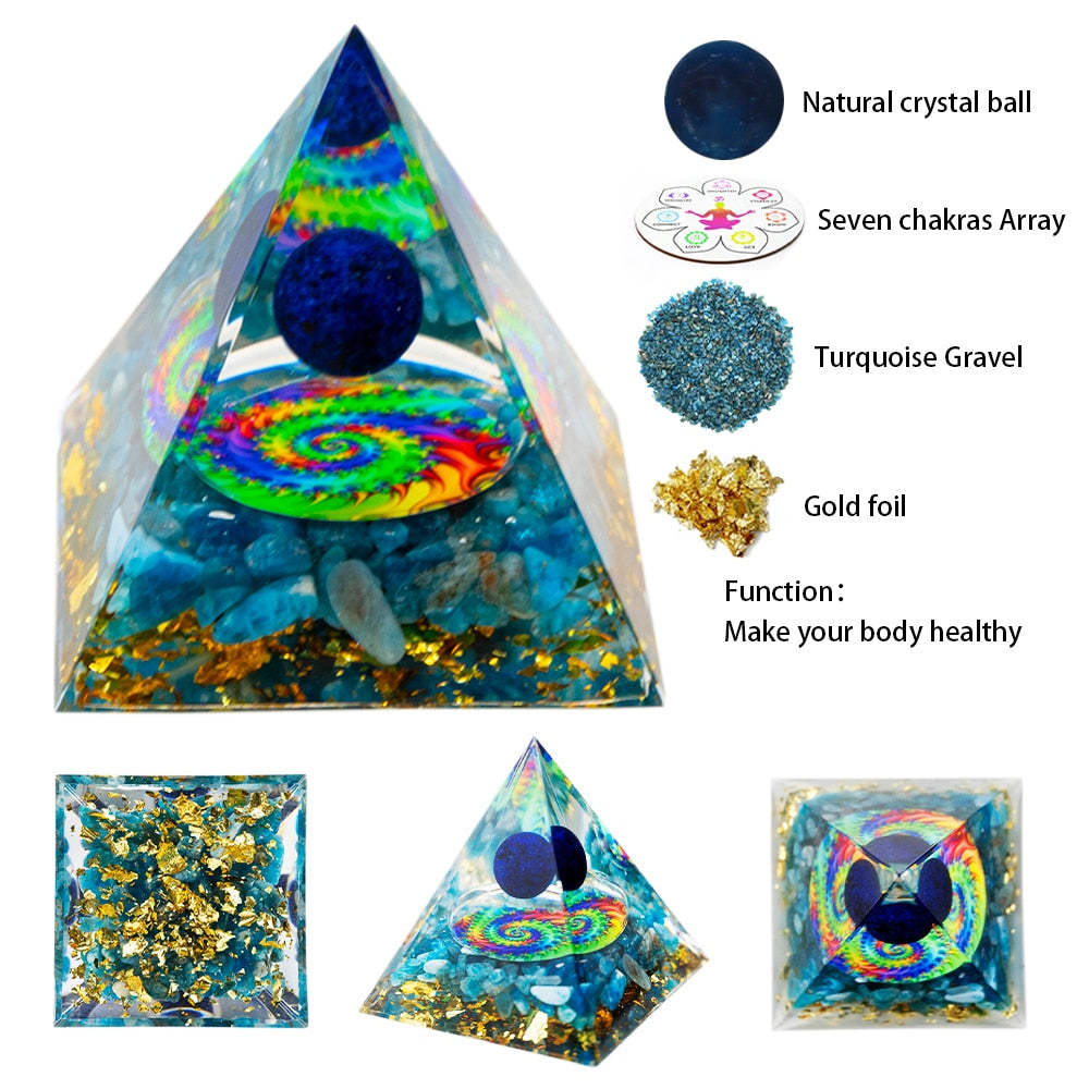 Sacred Energy Crystal Ball Pyramid