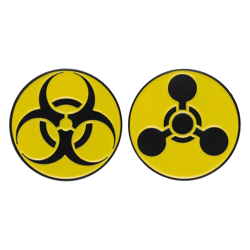 Radiation Hazard Enamel Pin Brooch Biochemical Jewelry Backpack Hat Accessories Wholesale Gifts