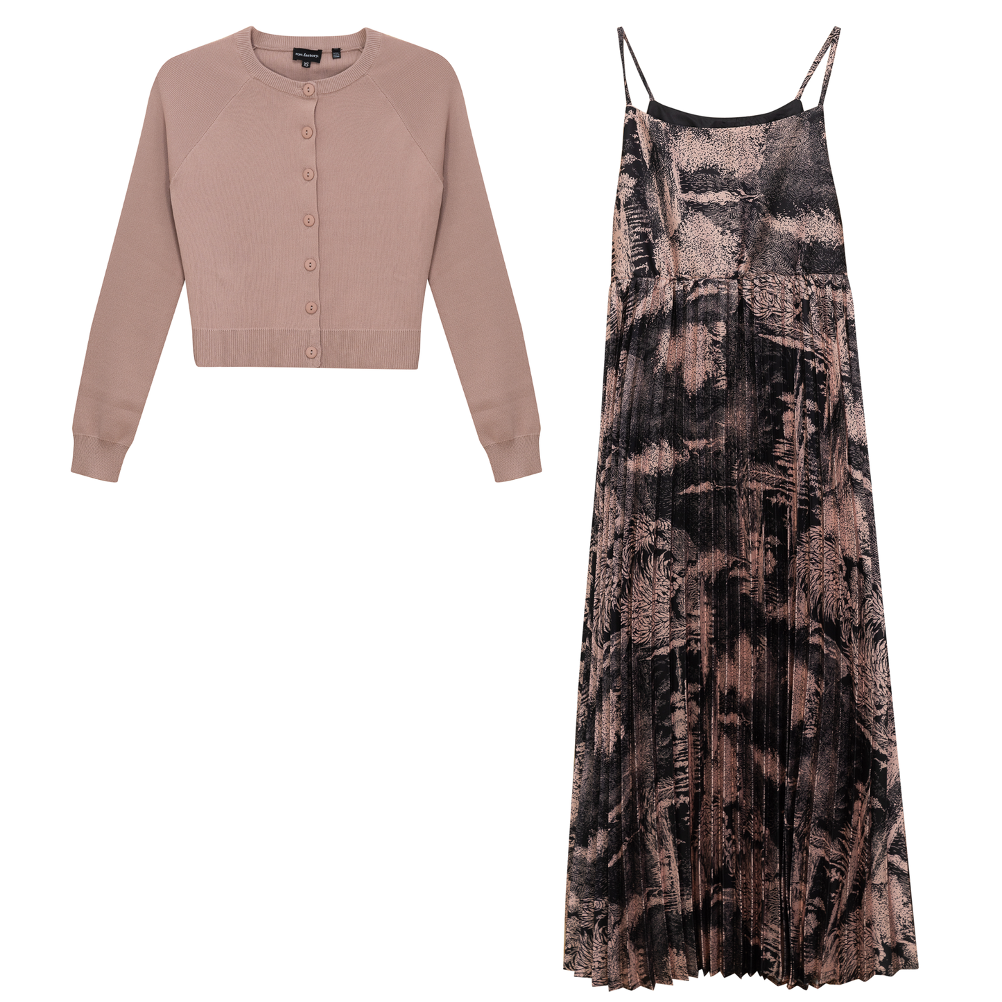 Midi Pleated Jumper Cardigan Set - Concordia Style Boutique