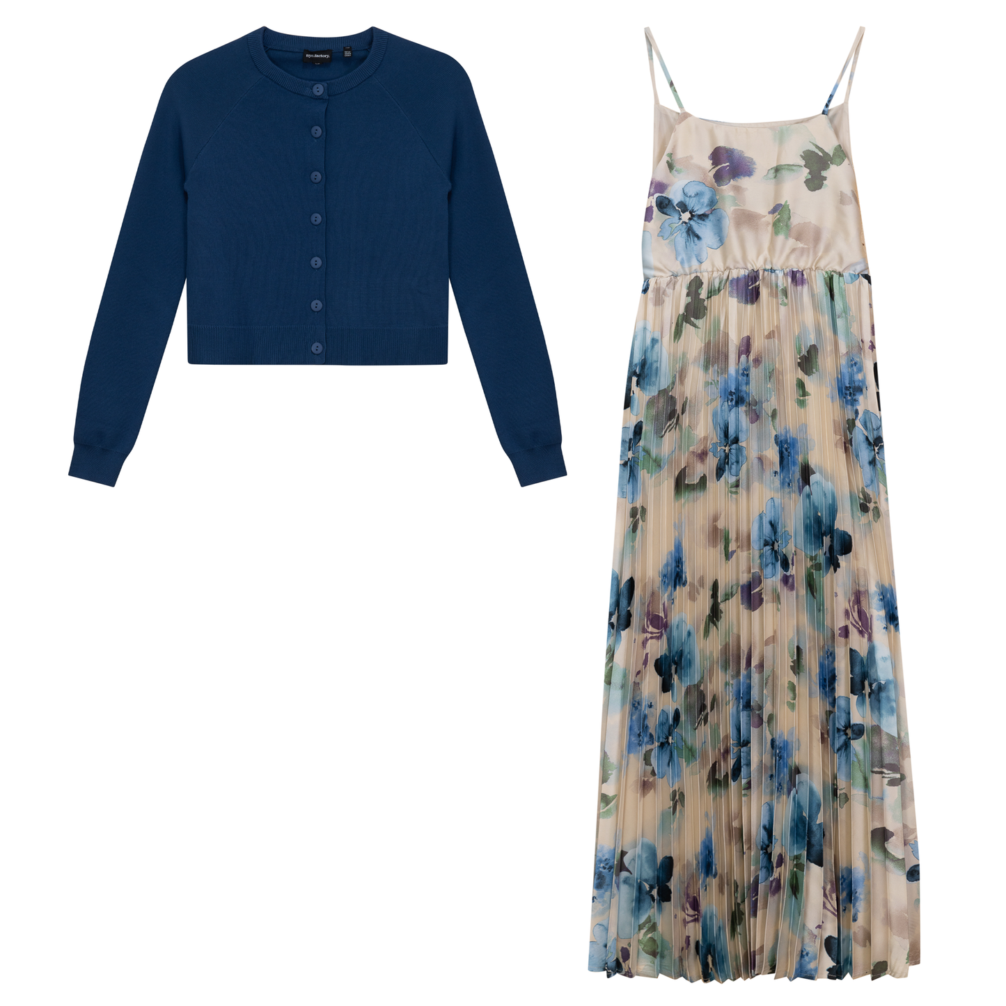 Midi Pleated Jumper Cardigan Set - Concordia Style Boutique