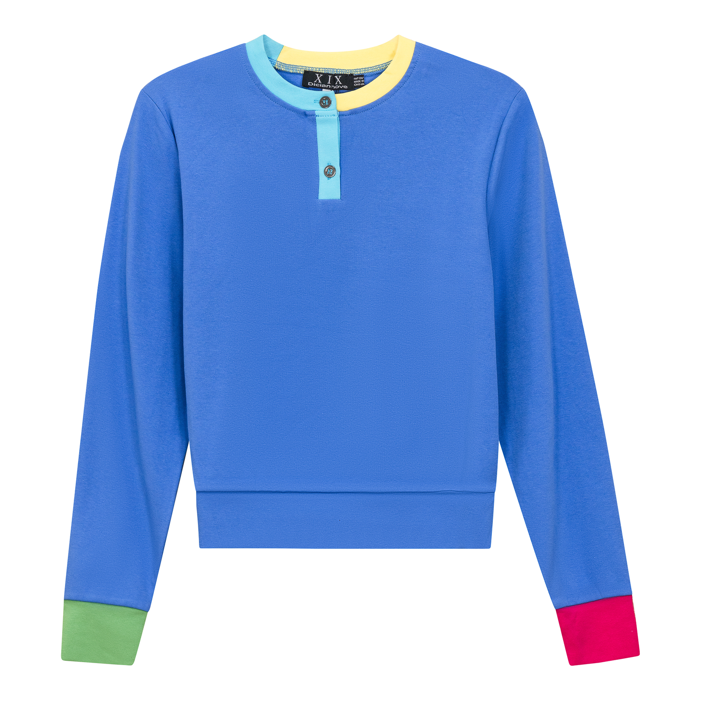 Color Blocked Henley Tee - Concordia Style Boutique