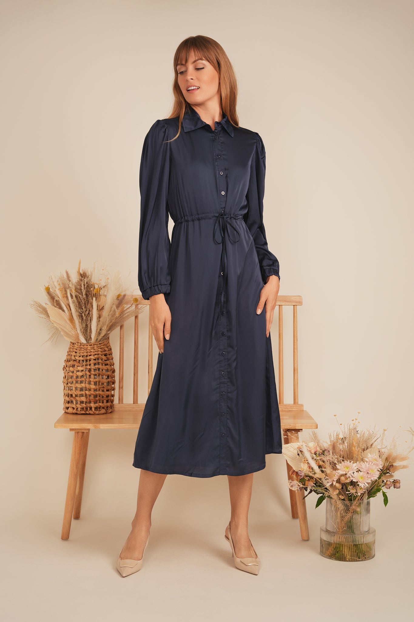 Chiffon Tie Shirt Dress - Concordia Style Boutique