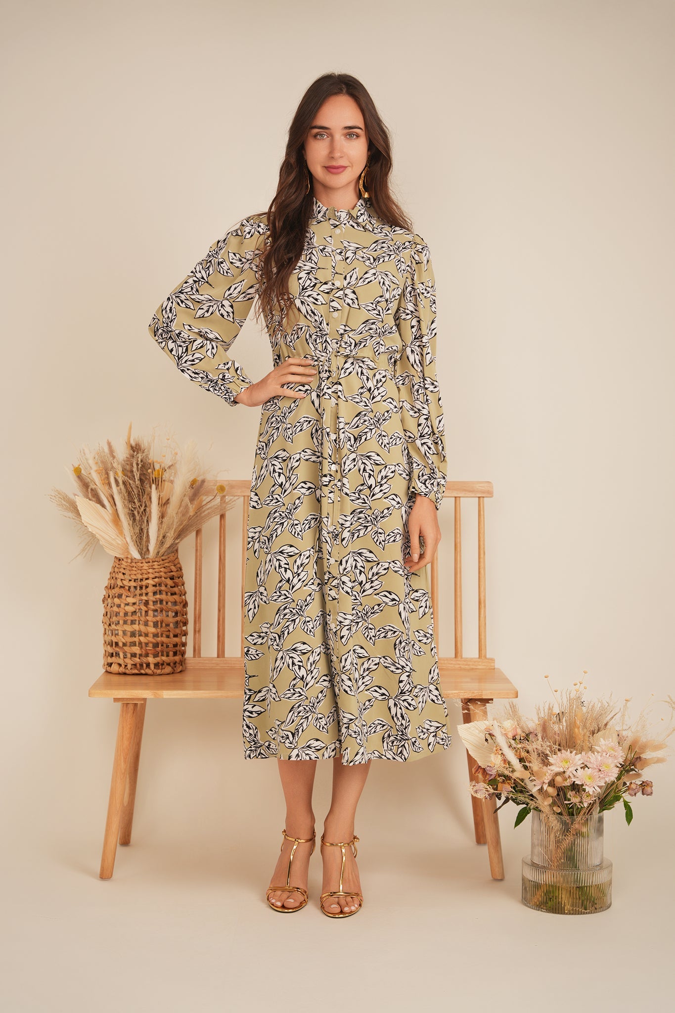 Chiffon Tie Shirt Dress - Concordia Style Boutique