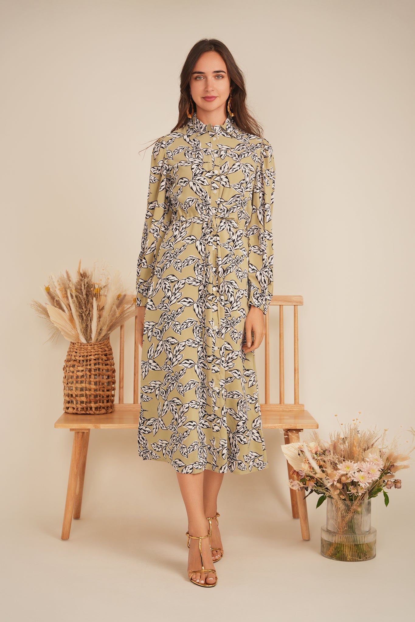 Chiffon Tie Shirt Dress - Concordia Style Boutique