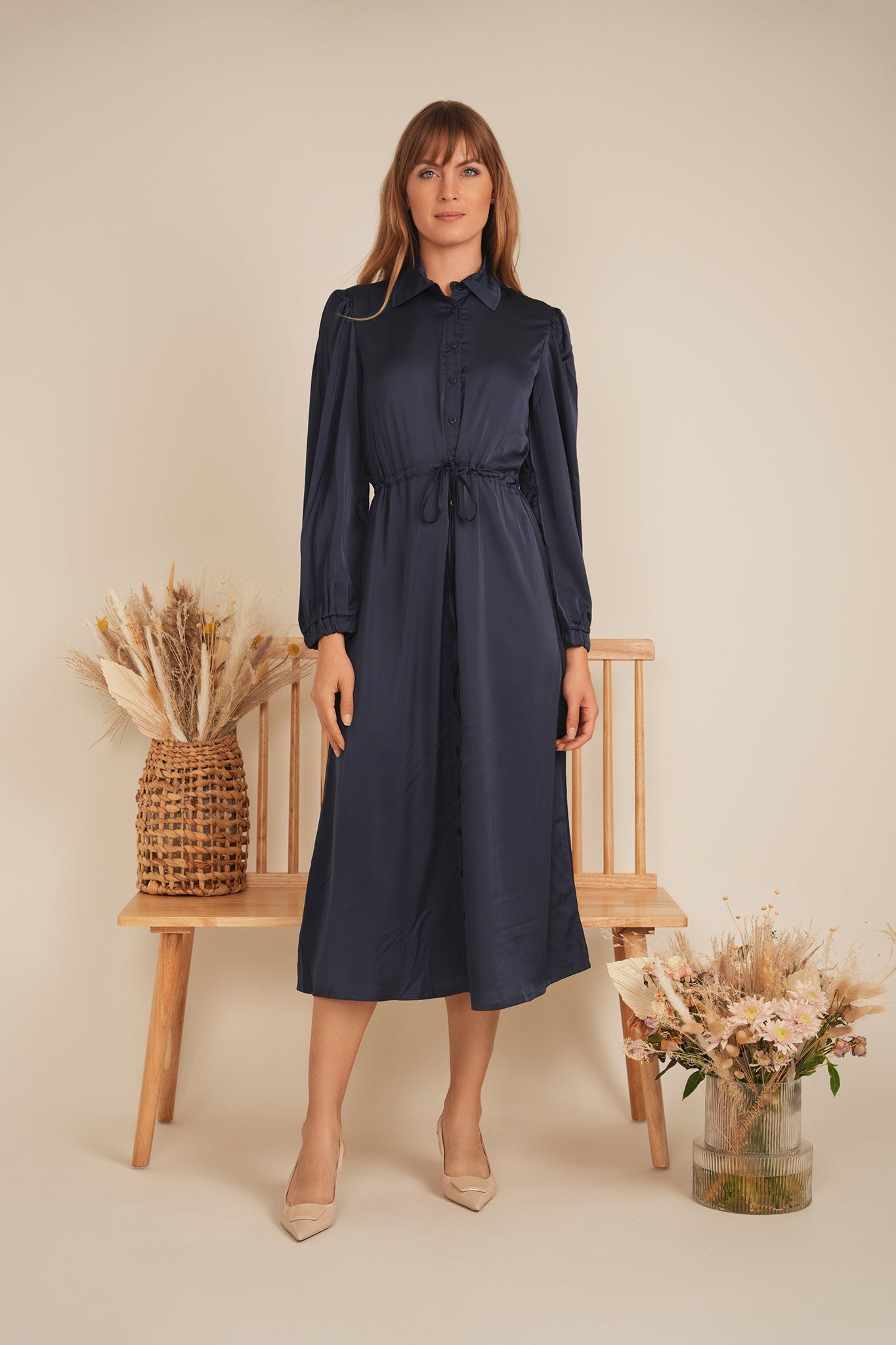 Chiffon Tie Shirt Dress - Concordia Style Boutique