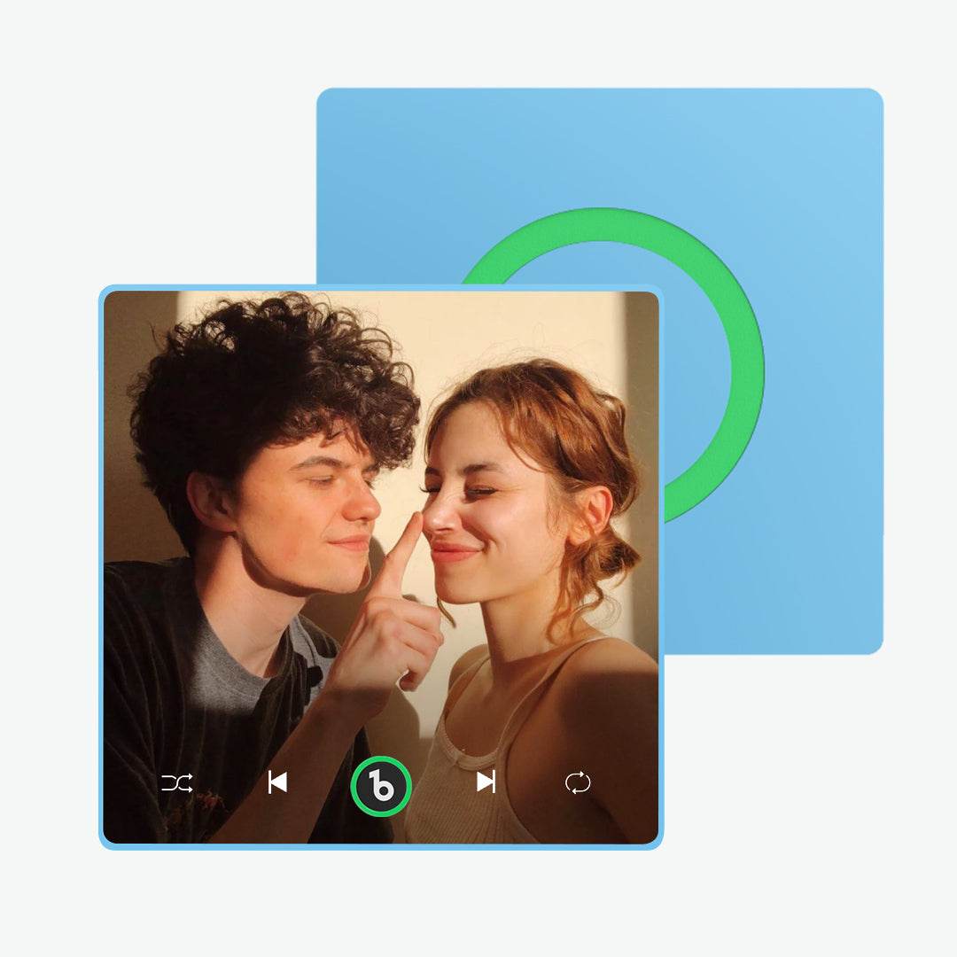 Personalized( FridgeBeats) Framed Music Fridge Magnet - Custom Music And Photo Fridge Magnet- Supports Bluetooth Connectivity - Concordia Style Boutique