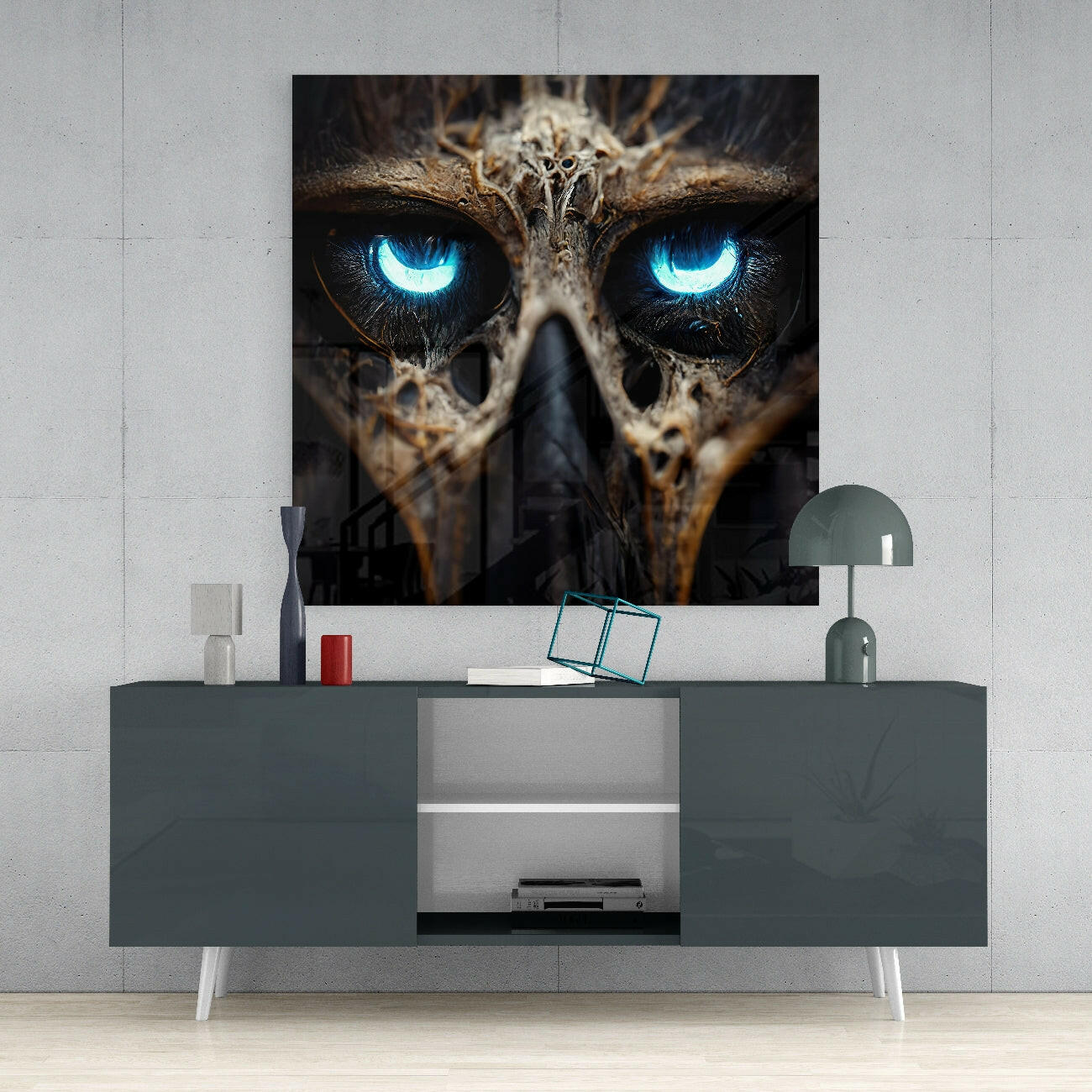 Bravery in The Eyes Glass Wall Art || Designers Collection