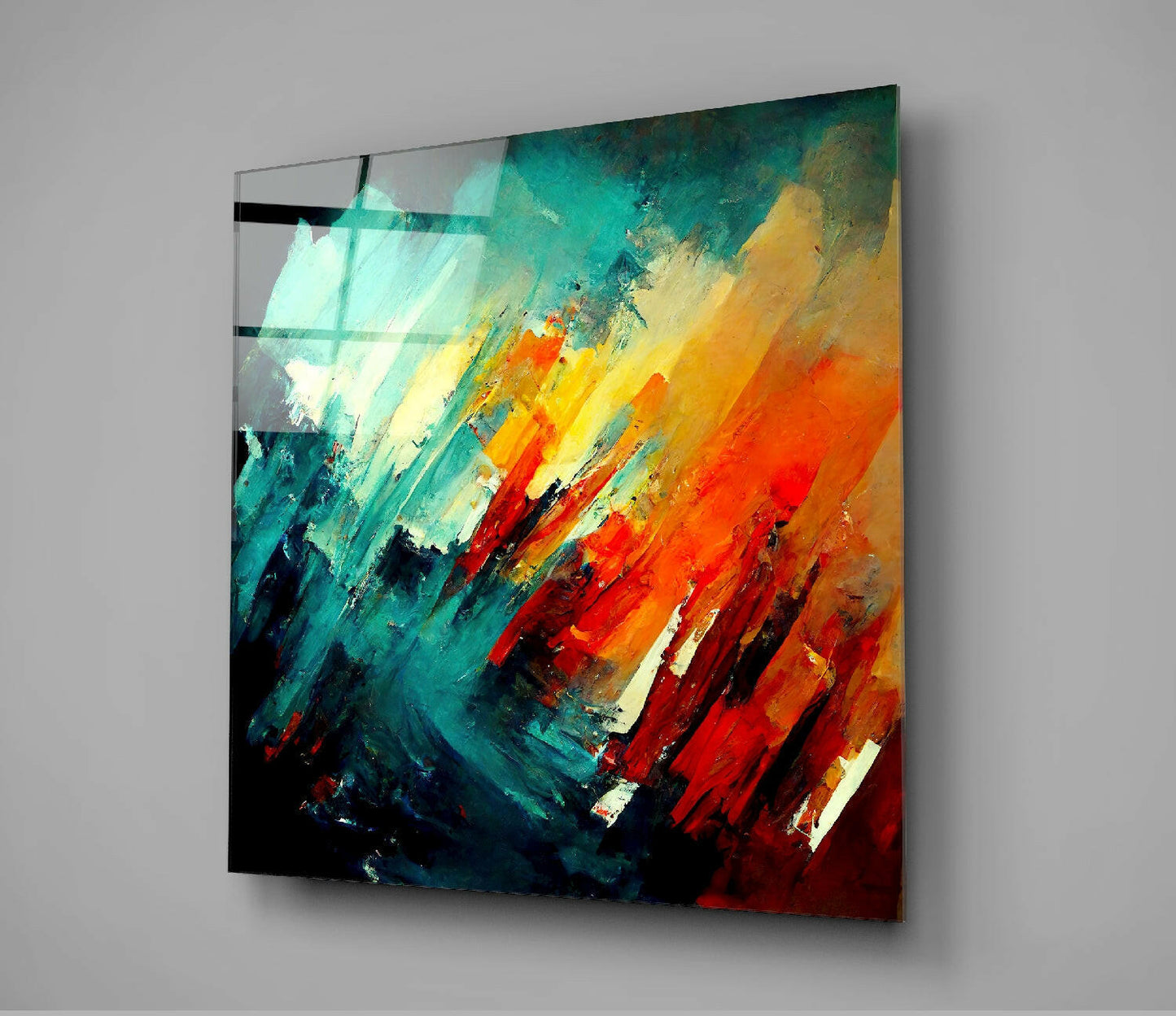 Brush Glass Wall Art || Designers Collection