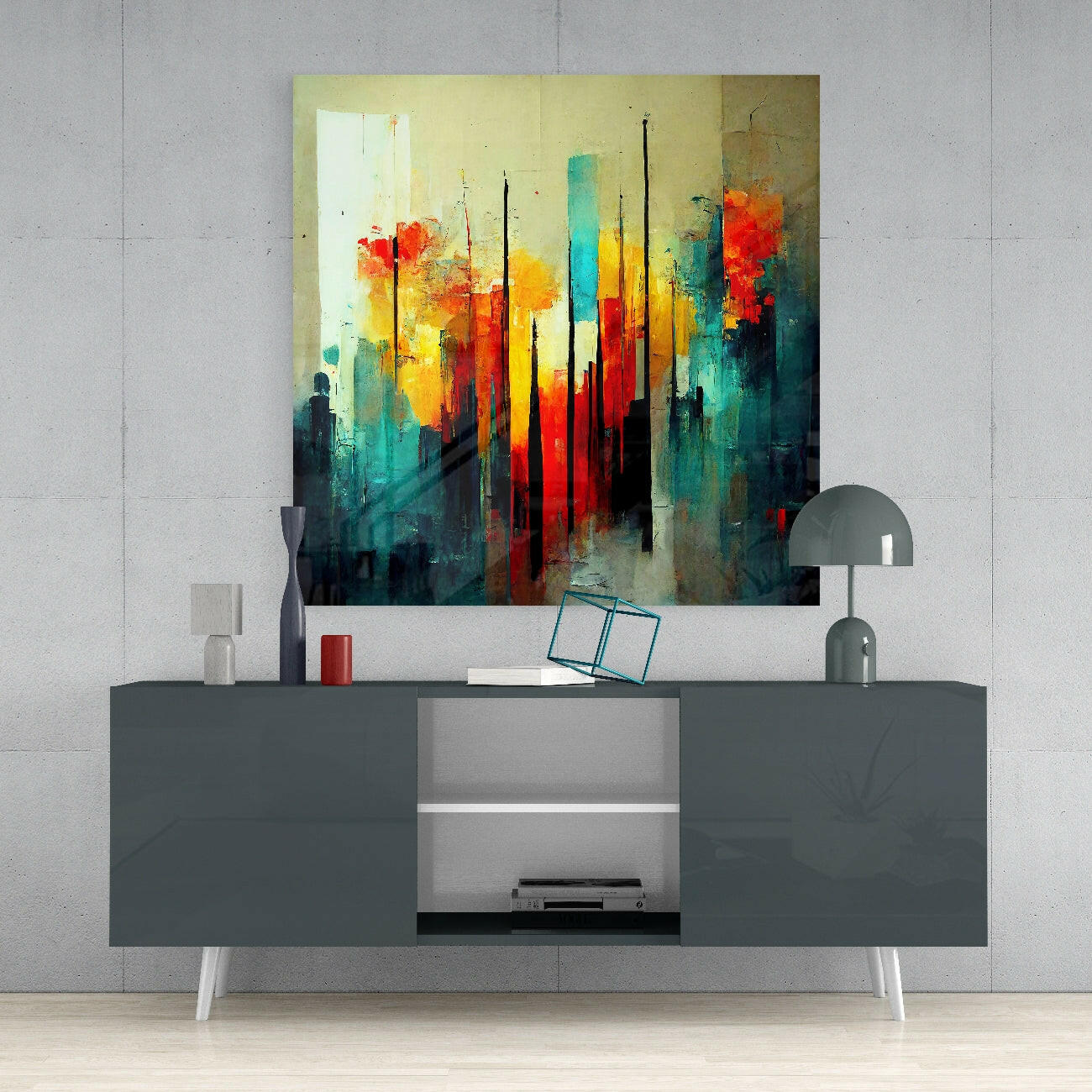 City Silhouette Glass Wall Art || Designers Collection