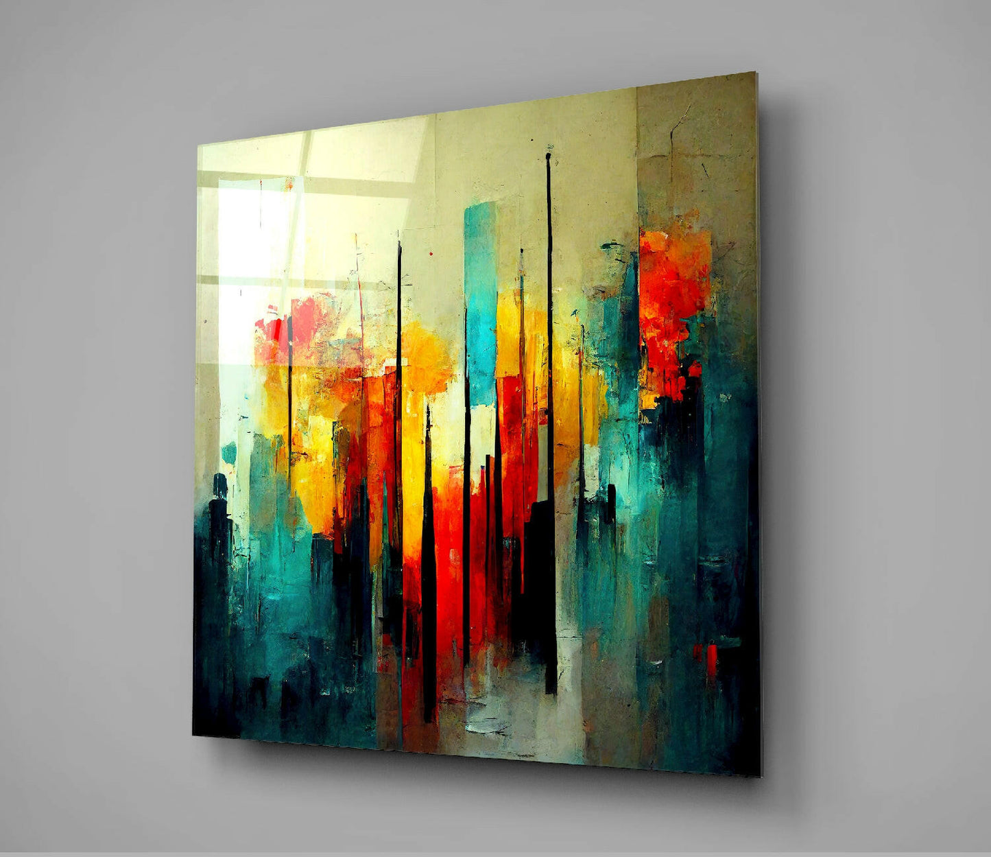 City Silhouette Glass Wall Art || Designers Collection