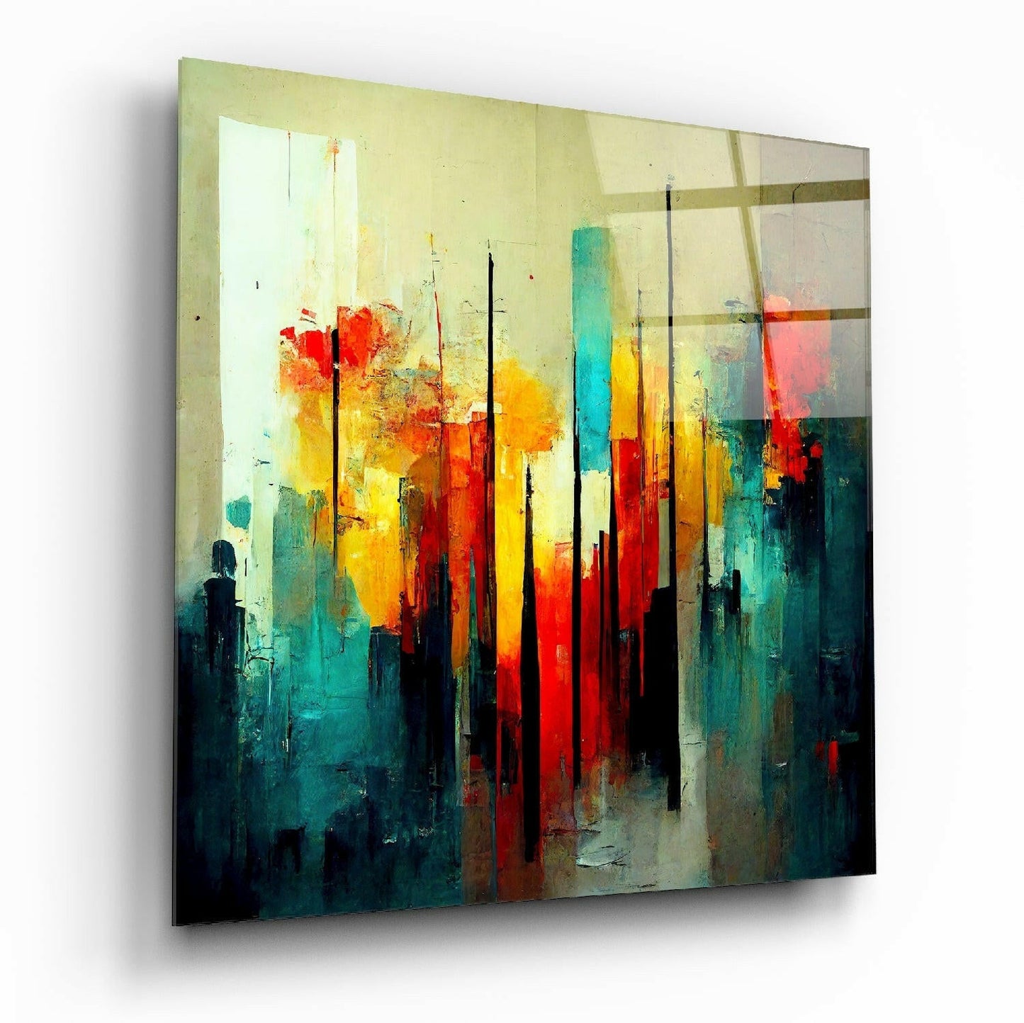 City Silhouette Glass Wall Art || Designers Collection