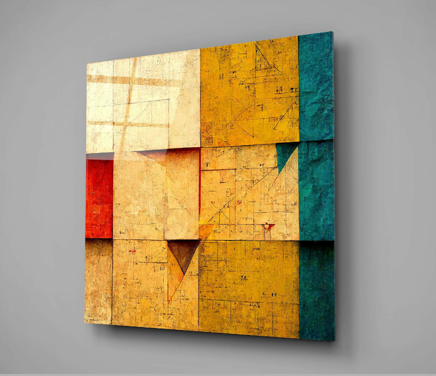 Ancient Wall Glass Wall Art || Designers Collection