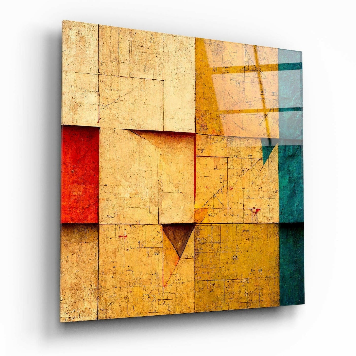 Ancient Wall Glass Wall Art || Designers Collection