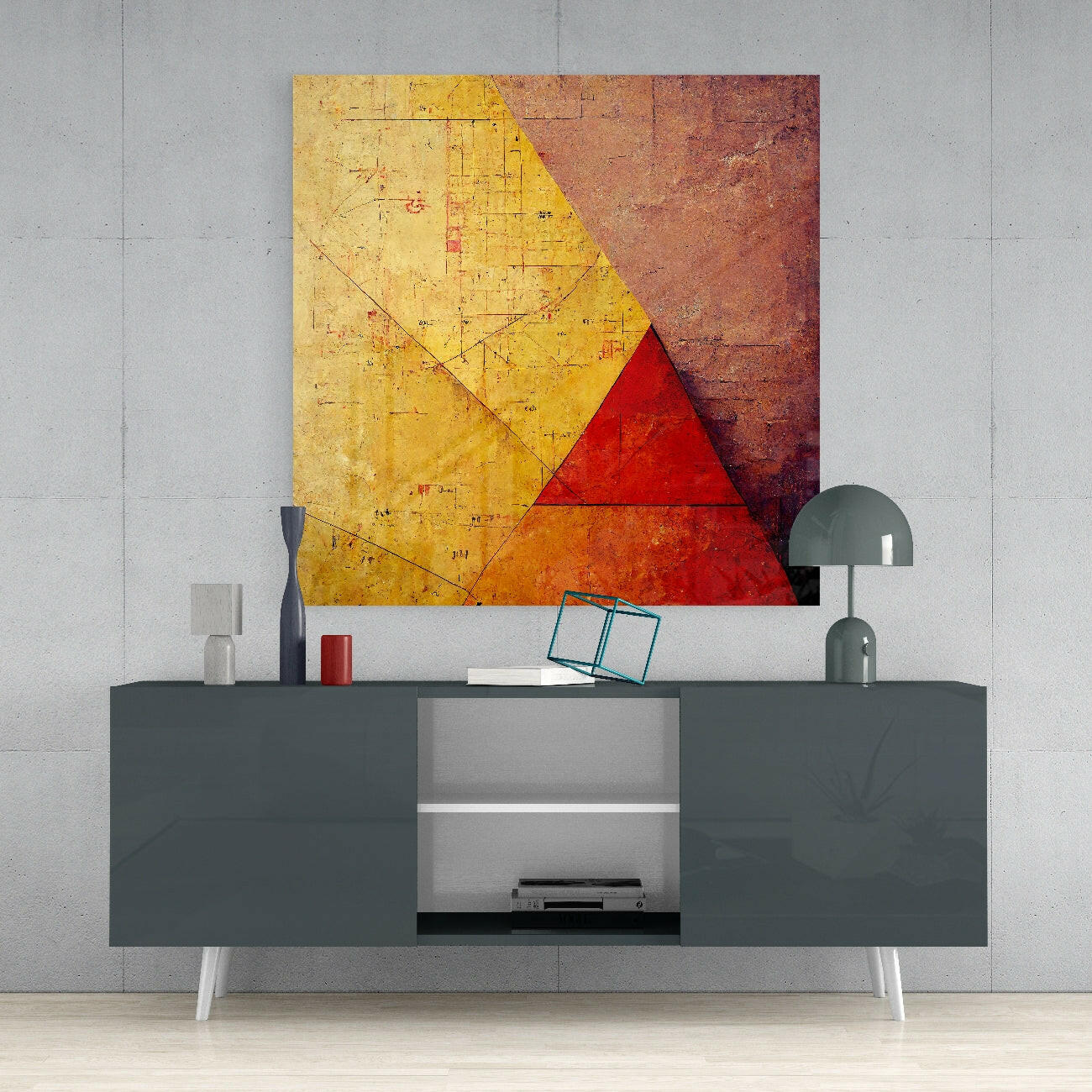 Ancient Wall Glass Wall Art || Designers Collection