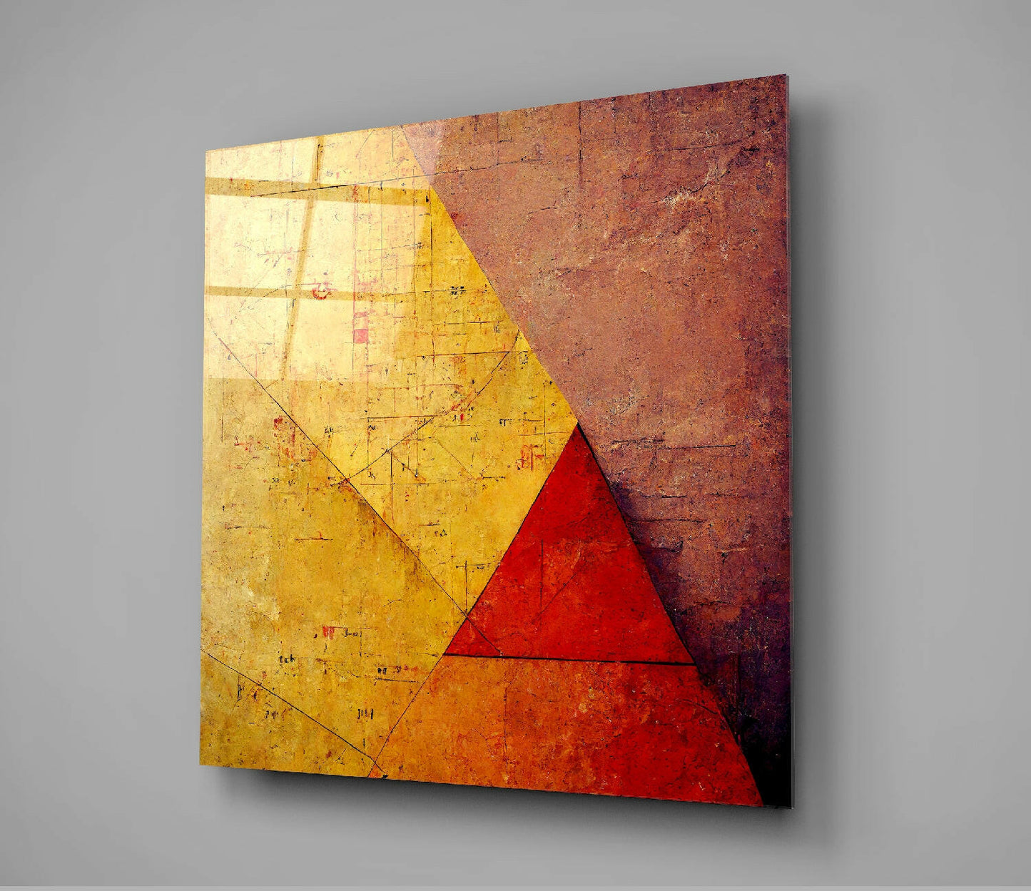 Ancient Wall Glass Wall Art || Designers Collection