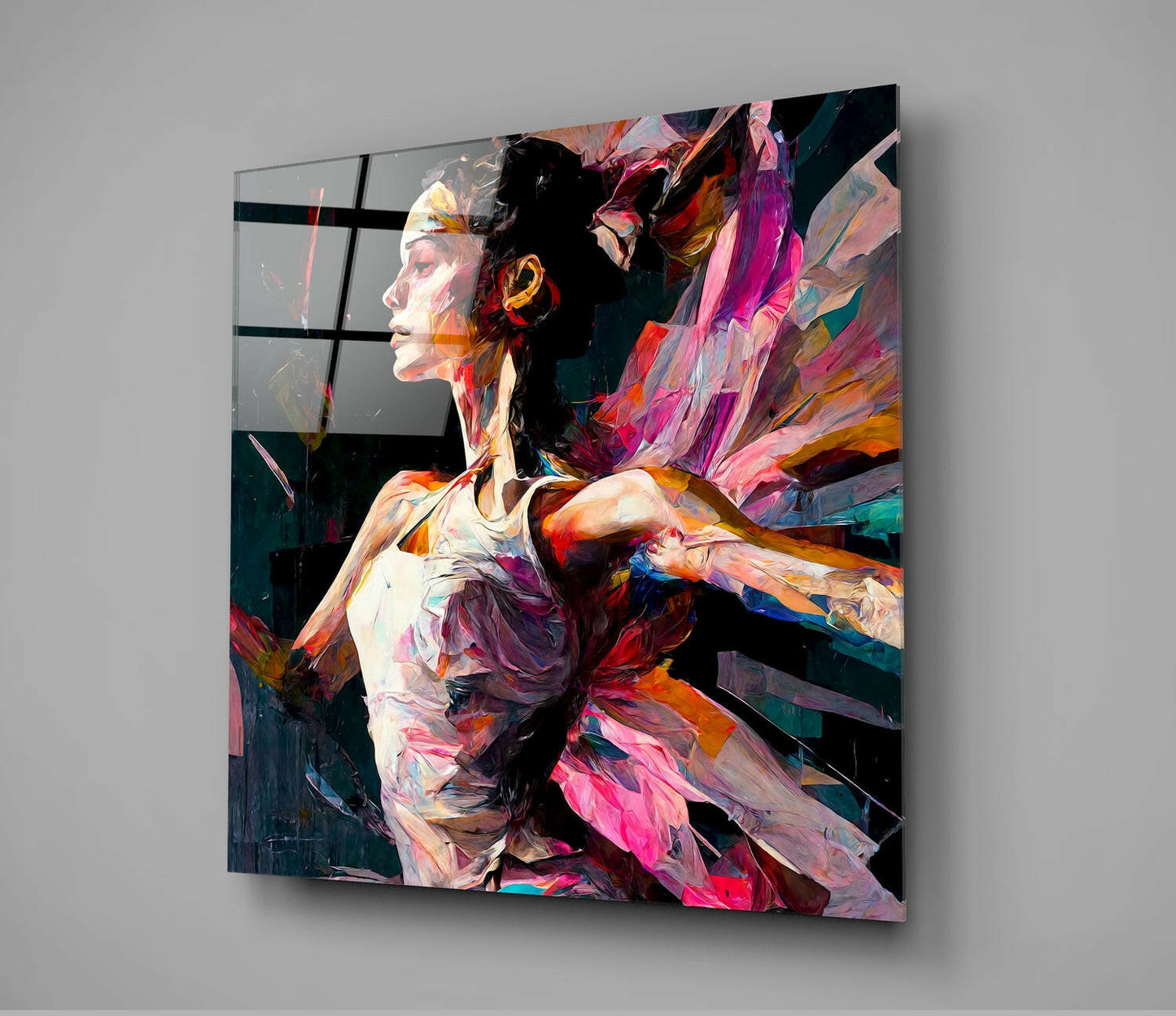 Ballerina Glass Wall Art || Designers Collection