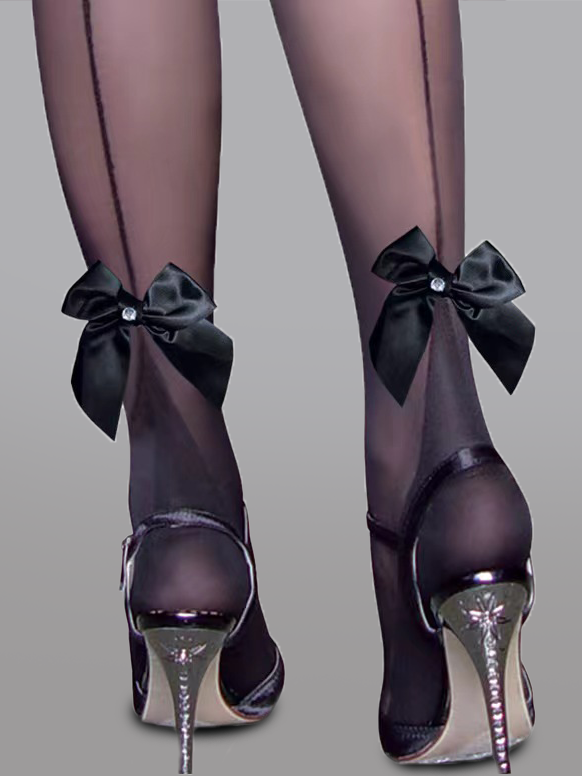 Bow Detail Sheer Lace Stocking - Concordia Style Boutique