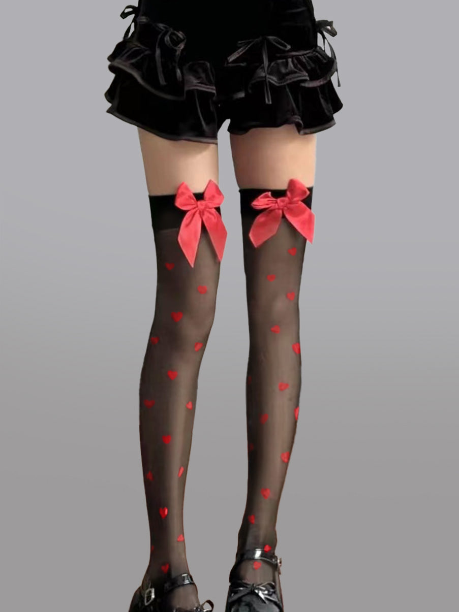 Cute Bow Polka Dot Stockings - Concordia Style Boutique