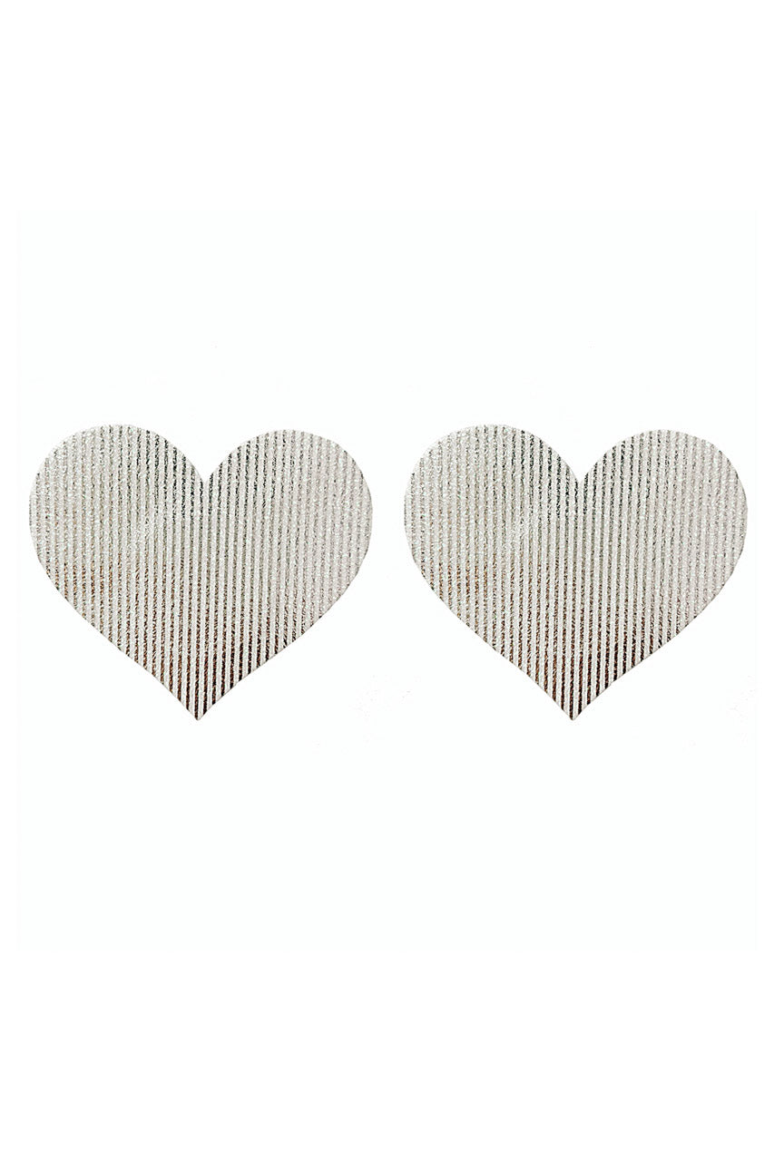Silver Illusion Heart Pasties - Concordia Style Boutique