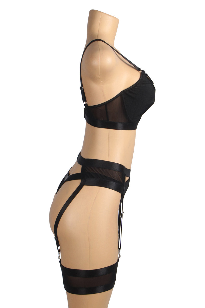 Bondage Bra and Garterbelt Set - Concordia Style Boutique