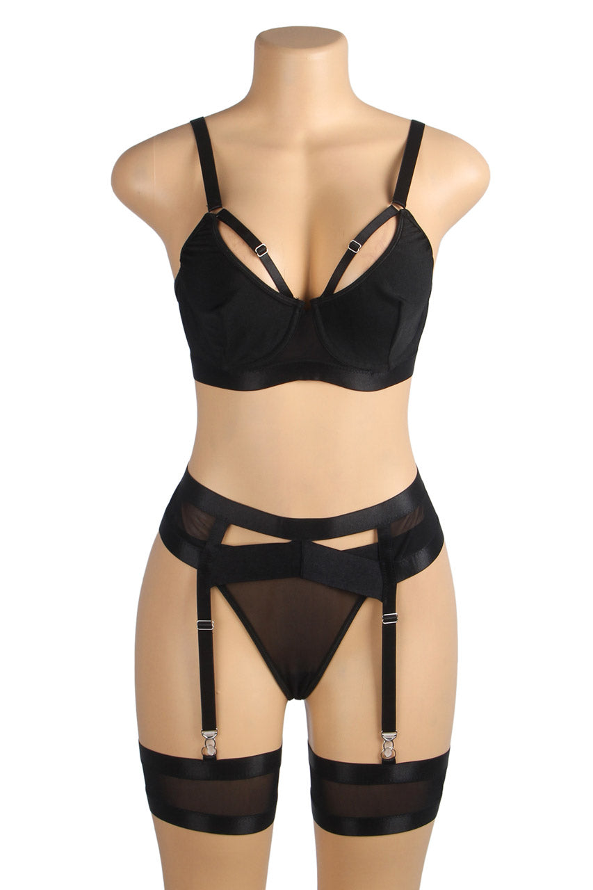 Bondage Bra and Garterbelt Set - Concordia Style Boutique