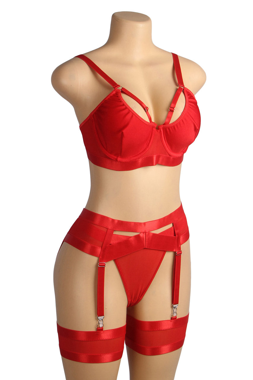Bondage Bra and Garter Lingerie - Concordia Style Boutique