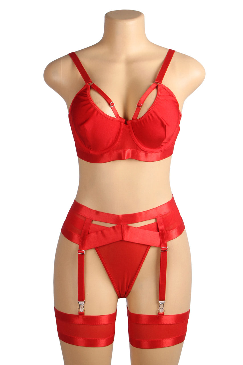 Bondage Bra and Garterbelt Set - Concordia Style Boutique