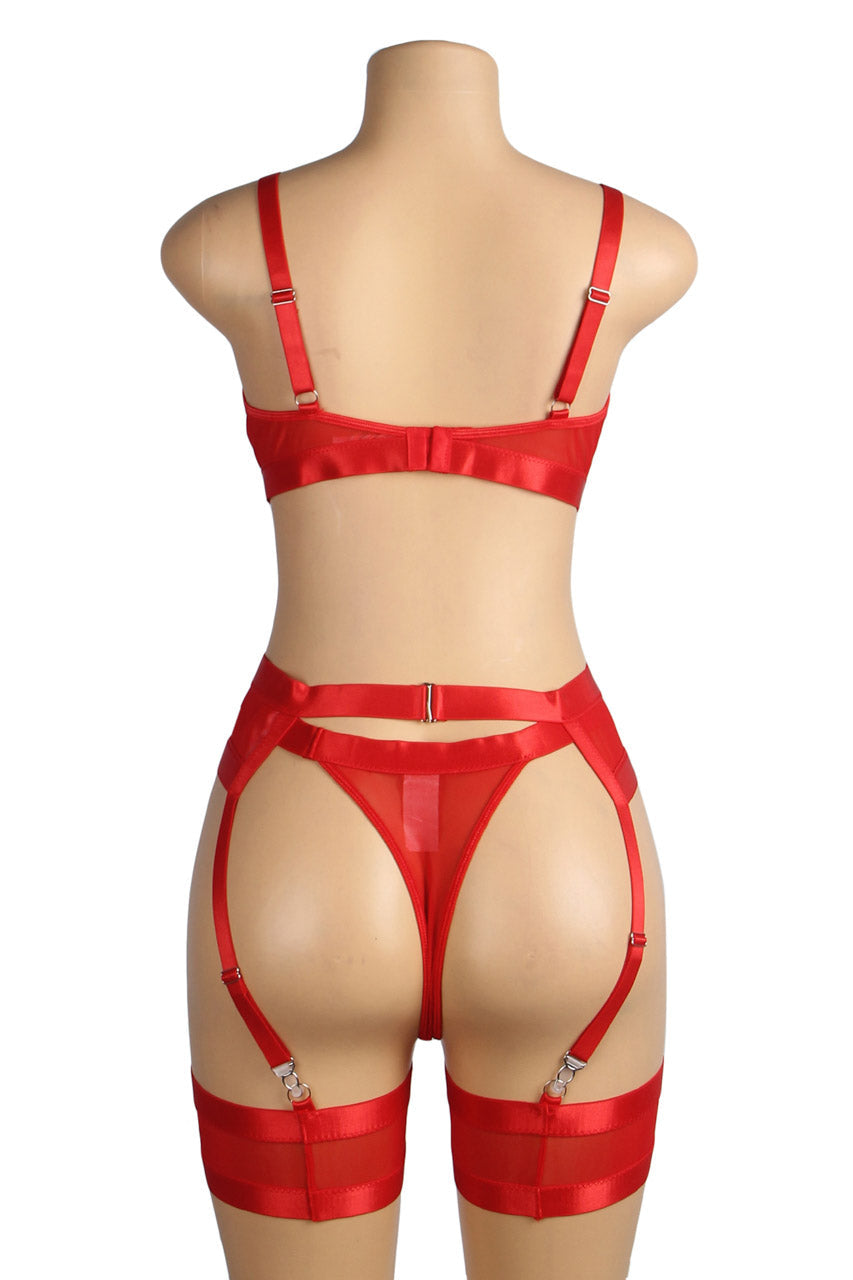 Bondage Bra and Garter Lingerie - Concordia Style Boutique